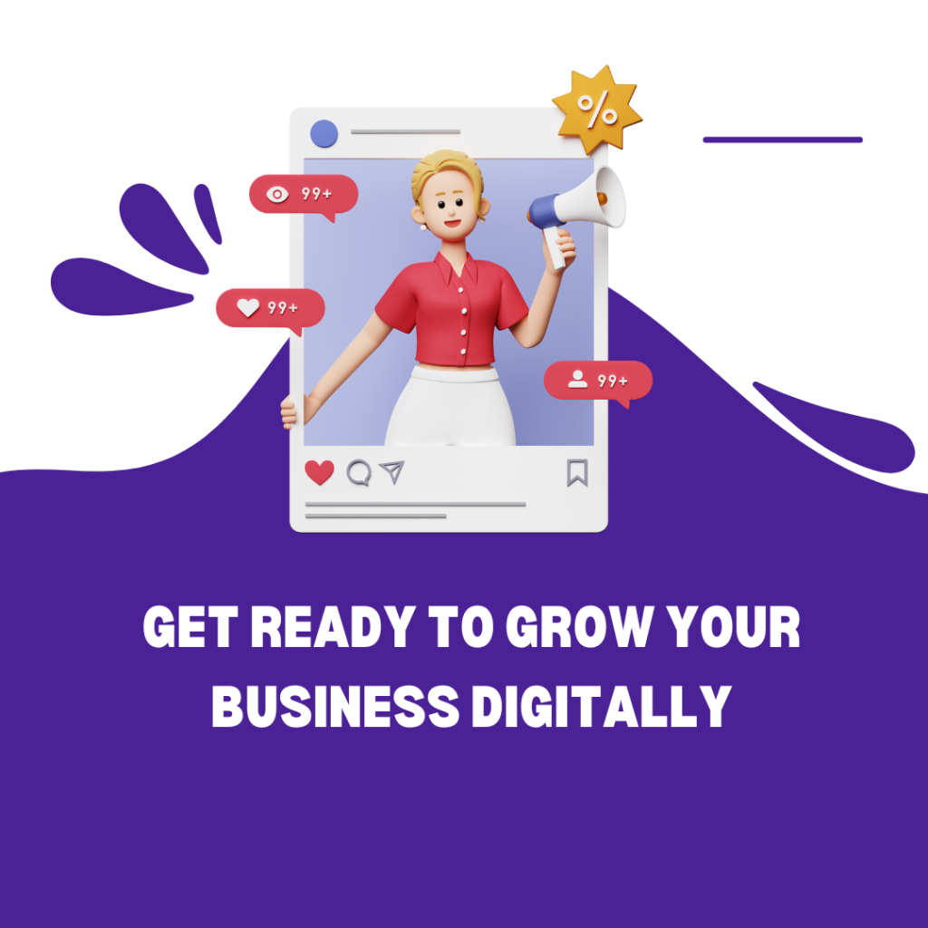 purple and white illustrative modern creative business digital marketing agency instagram post